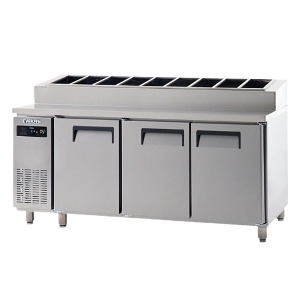 유니크 에버젠 간냉식 토핑 테이블 냉장고 1800(6자) 디지털