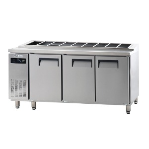 유니크 에버젠 간냉식 김밥 테이블 냉장고 1800(6자) 디지털
