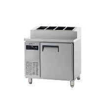 유니크 에버젠 간냉식 토핑 테이블 냉장고 900(3자) 디지털